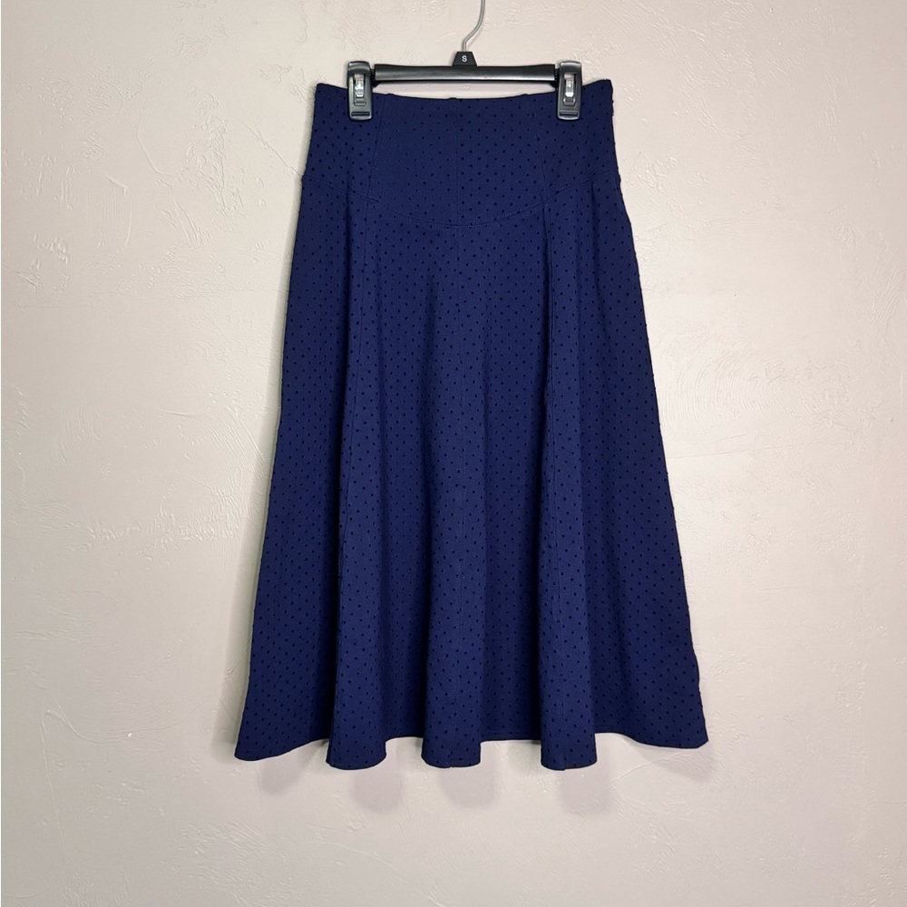 Anthropologie Maeve Navy Blue Midi Skirt